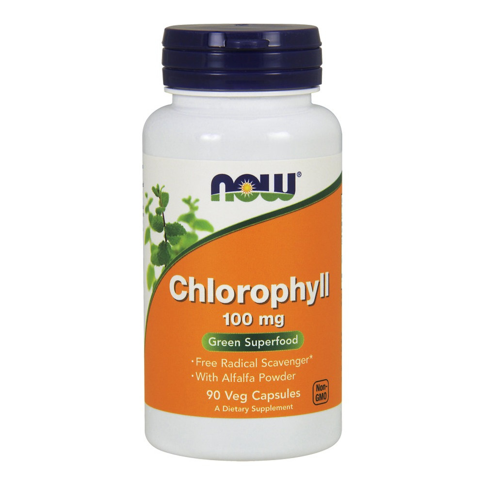 NOW Foods Chlorophyll 100mg Free Radical Scavenger 90 Vcaps