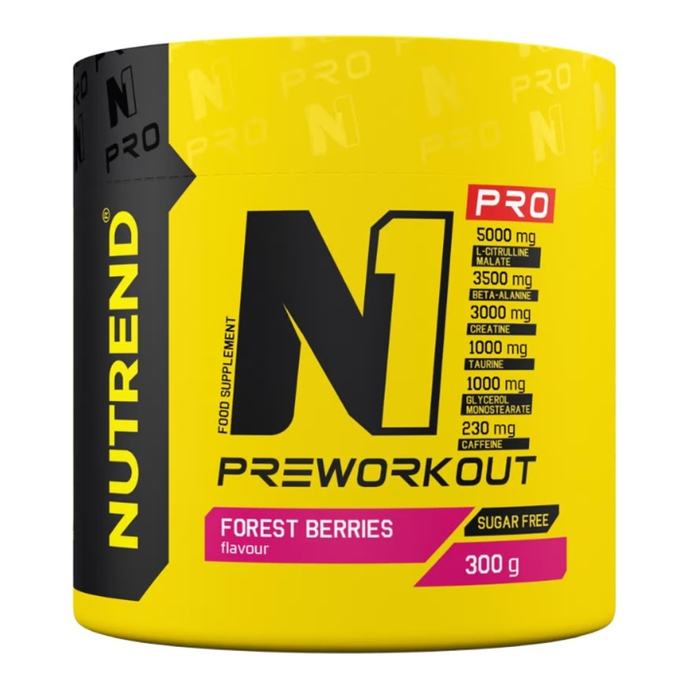 Nutrend N1 Pro Pre-Workout for Energy and Performance Forest Berries 300g