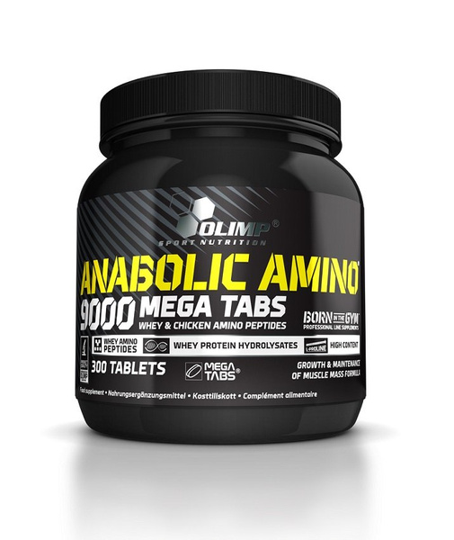 Olimp Anabolic Amino 9000 Mega Tabs Amino Acids for Mass and Recovery 300 Tablets