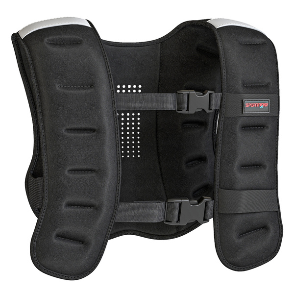 SPORTNOW Weighted Vest, 8 kg Weight Vest with Adjustable Straps, Reflective Strips, Black
