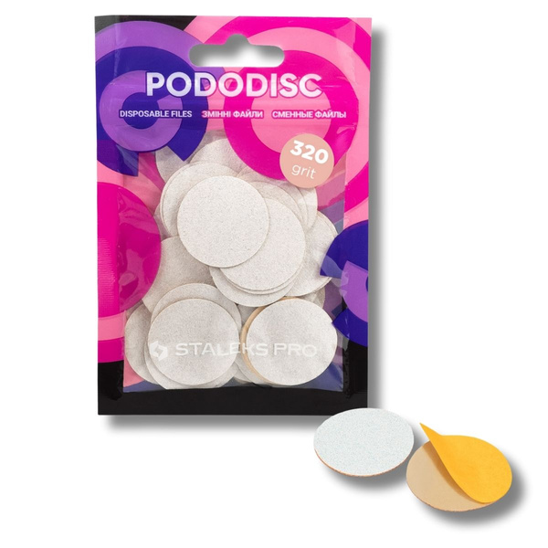 Staleks Pro Expert Disposable Pododisc Pedicure White Files  Size XS Grit 320 50pcs