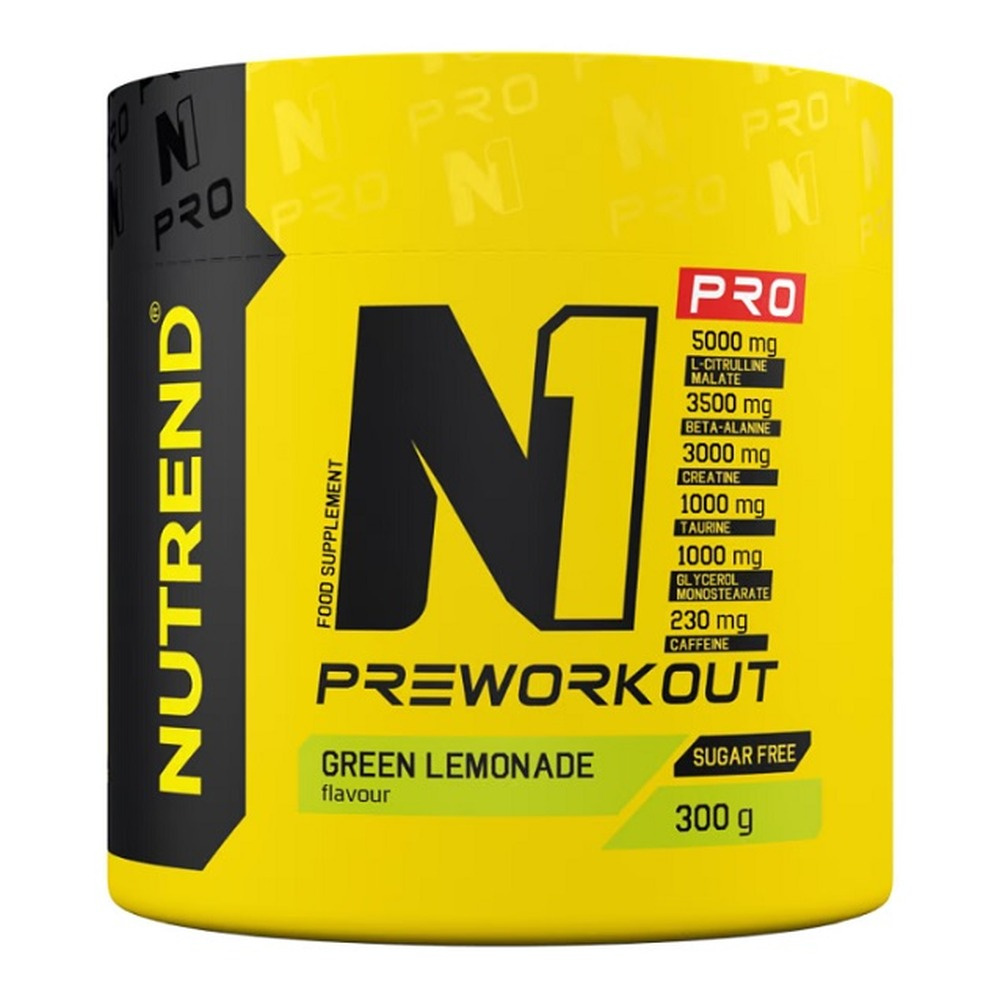 Nutrend N1 Pro Pre-Workout for Body Stimulation Green Lemonade 300g