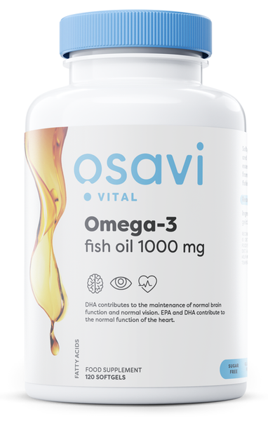 Osavi Omega 3 Fish Oil Molecularly Distilled 1000mg 120 softgels