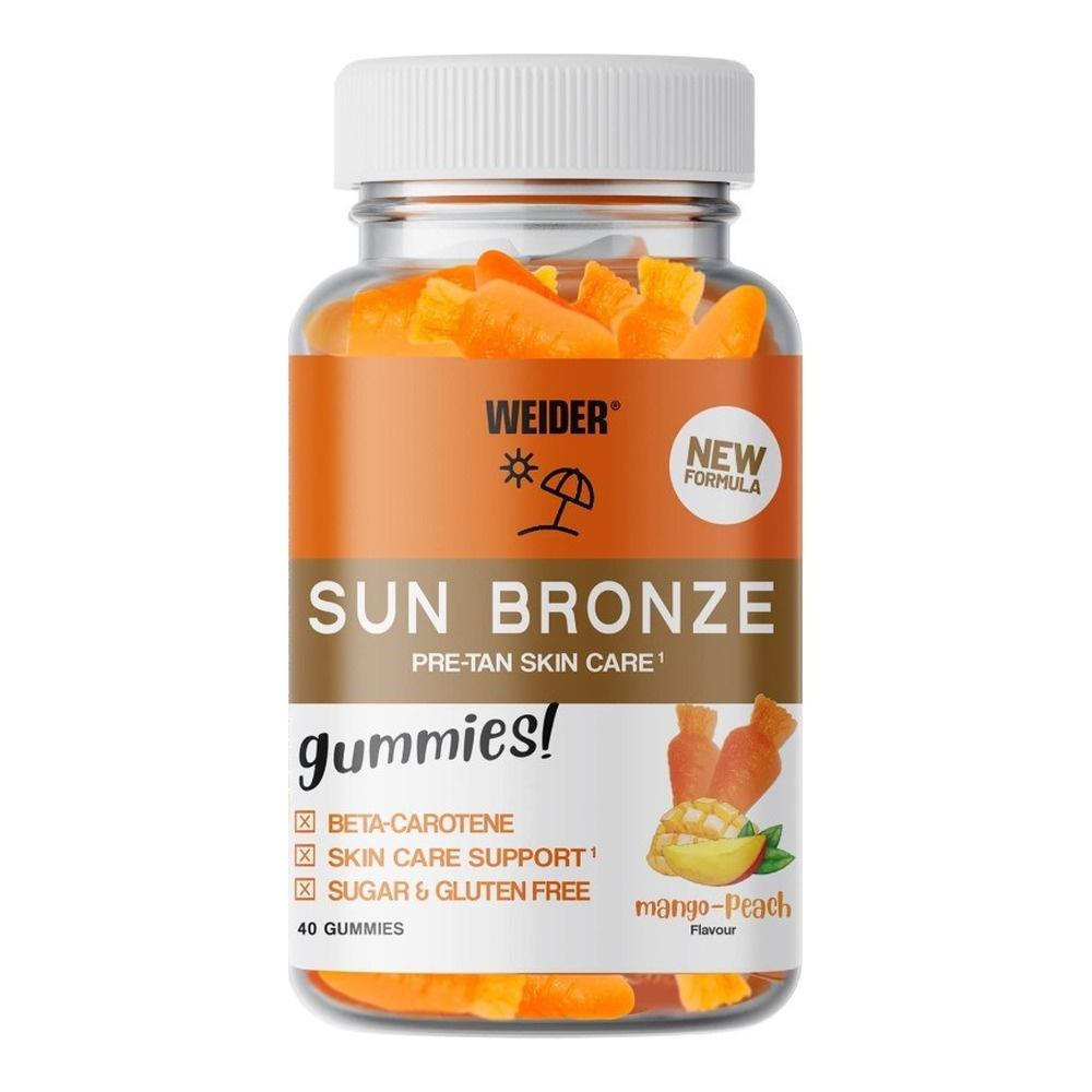 Weider Sun Bronze Gummies, Mango Peach - 40 gummies
