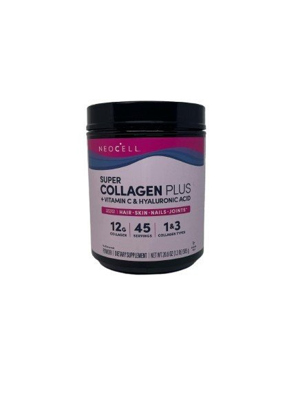 NeoCell Super Collagen Plus with Vitamin C and Hyaluronic Acid Powder for Skin Hydration and Elasticity 585g