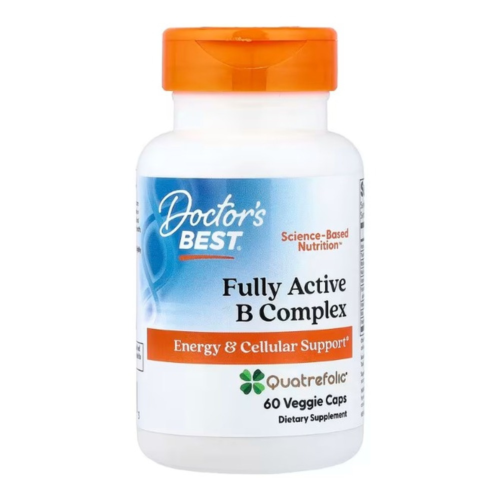 Doctor's Best Fully Active B-Complex with Quatrefolic Capsules 60 vcaps