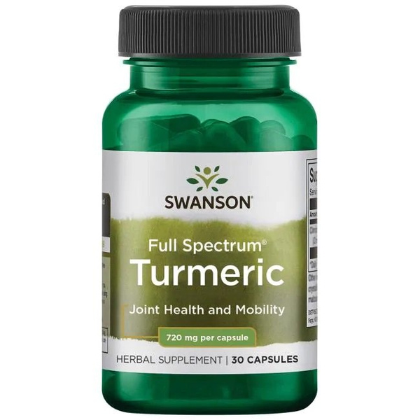 Swanson Turmeric 720mg Full Spectrum for Immune & Digestive Support 30 Capsules
