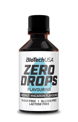 BioTechUSA Zero Drops Coconut Macaron Sugar-Free Flavor Drops For Flavoring Food and Drinks 50ml