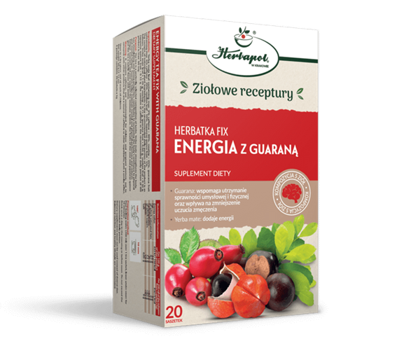 Herbapol Fix Tea Energy with Guarana for Tiredness Reduction 20x3g