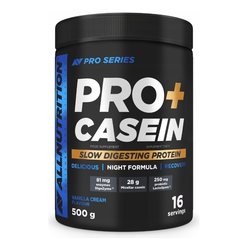 Allnutrition Pro+ Casein Micellar Casein Vanilla Cream For Muscle Regeneration 500g