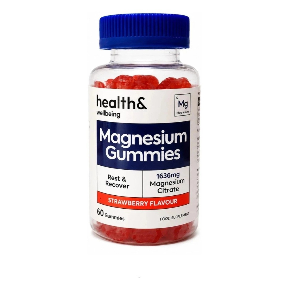 Health&Wellbeing Magnesium Gummies Strawberry 60 Gummies