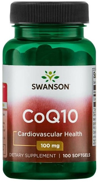 Swanson CoQ10 100mg for Energy Support and Cell Protection 100 Softgels