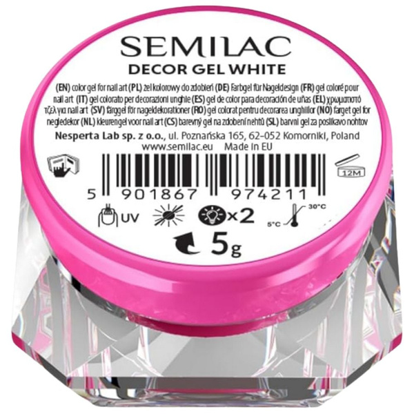 Semilac UV/LED Decor Gel White 5 g