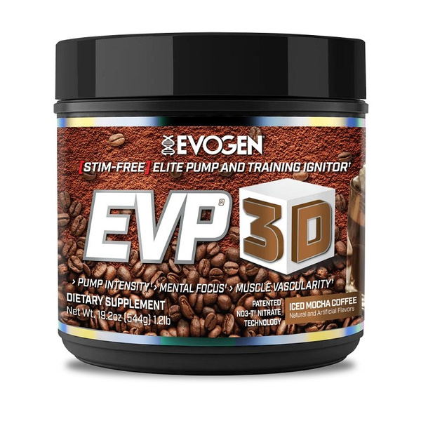 Evogen EVP 3D Stim-Free Pre-Workout Powder for Muscle Pump and Focus 544g