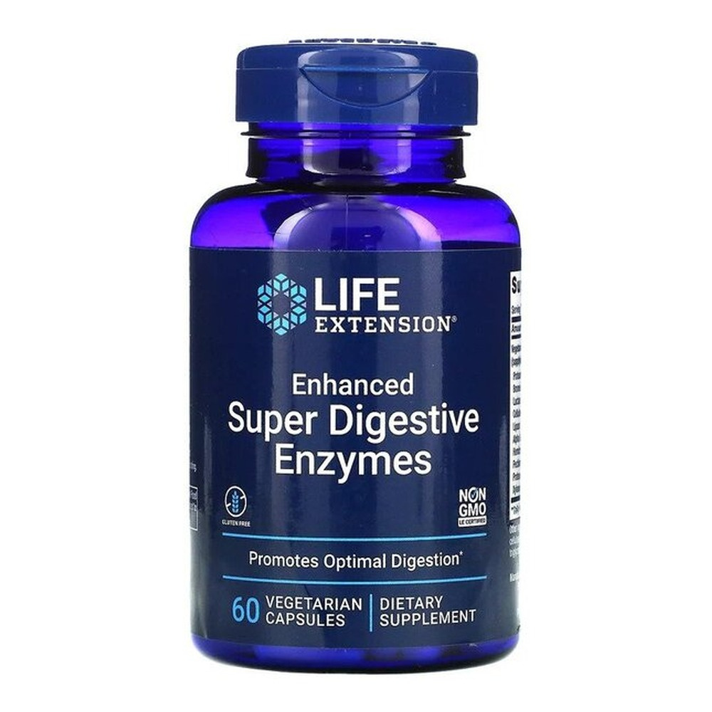 Life Extension Enhanced Super Digestive Enzymes and Probiotics for Digestive Support 60 Capsules