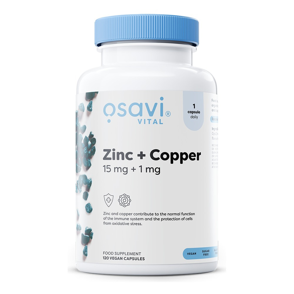 Osavi Zinc and Copper 15mg 1mg 120 vegan caps