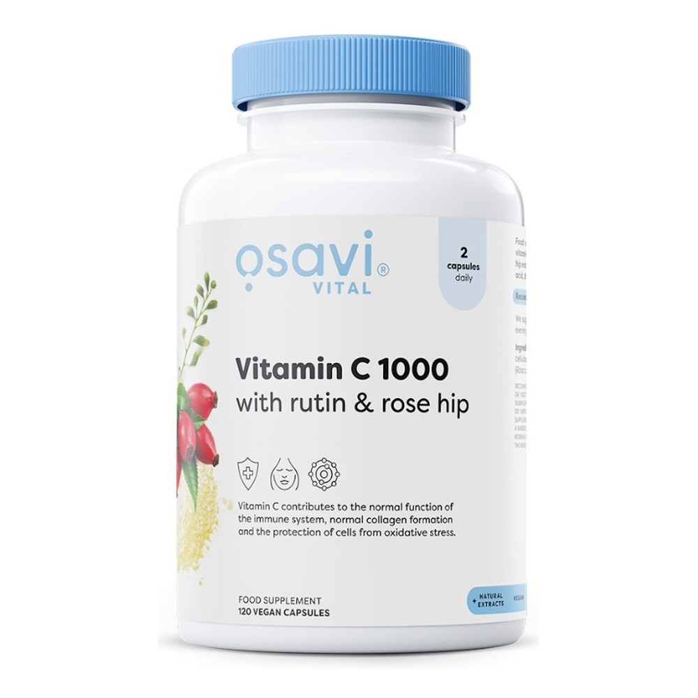 Osavi Vitamin C 1000 with Rutin and Rose Hip 120 vegan caps