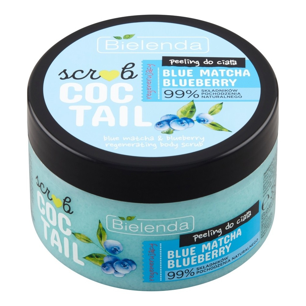 Bielenda Scrub Coctail Regenerating Body Scrub with Blue Matcha and Blueberry 350g