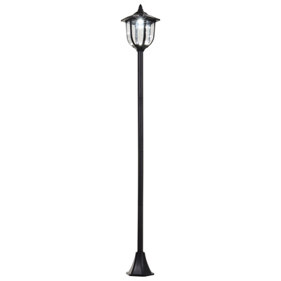Outsunny Outdoor Garden Solar Post Lamp Sensor Light LED Lantern Bollard Pathway Torch Light 1.77m Tall