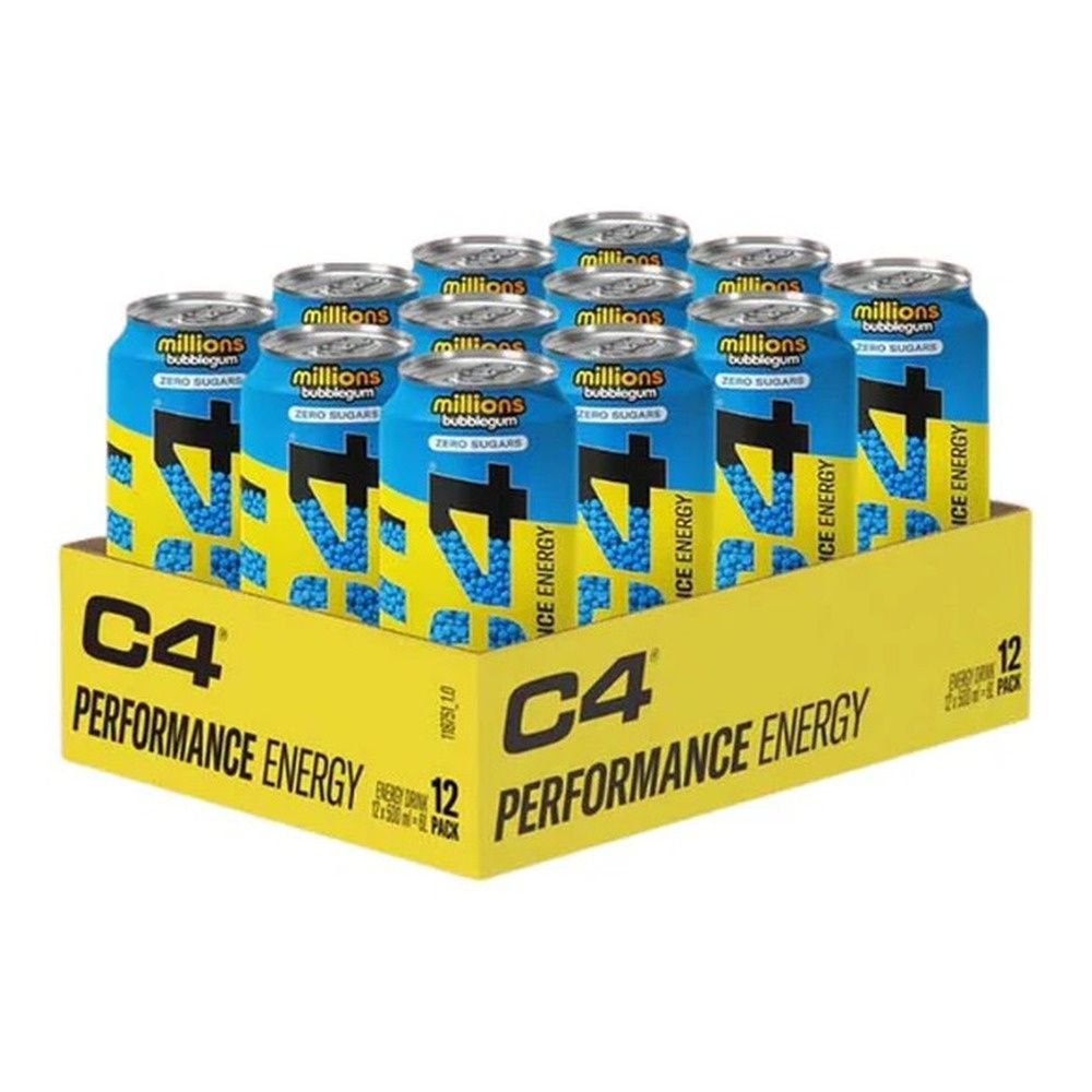 Cellucor C4 Performance Energy Millions Bubblegum Energy Drink For Energy and Focus 12 x 500ml