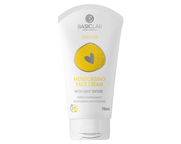 BasicLab Light Moisturizing Face Cream for Sensitive and Combination Skin 75ml