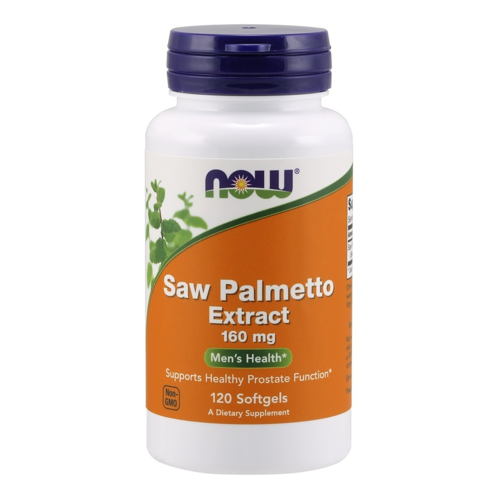 NOW Foods Saw Palmetto Extract 160mg For Healthy Prostate Function 120 Softgels