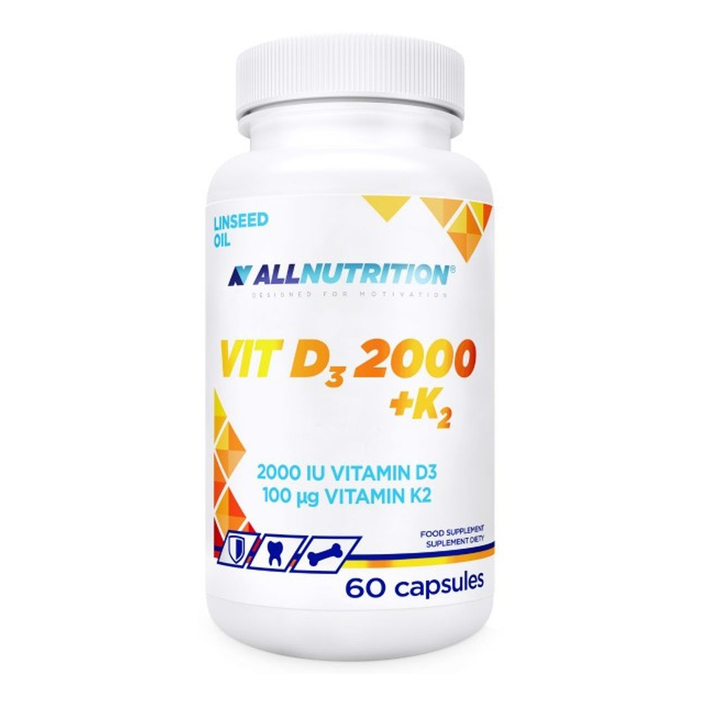 Allnutrition Vit D3 2000 K2 Dietary Supplement for Healthy Bones and Immunity 60 Capsules