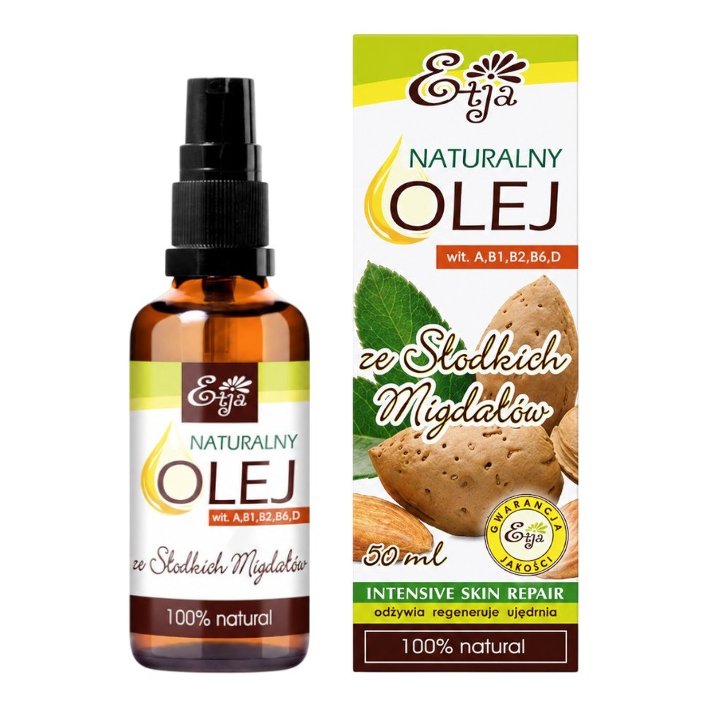 Etja Natural Cold Pressed Sweet Almond Oil for Dry Mature Skin 50ml