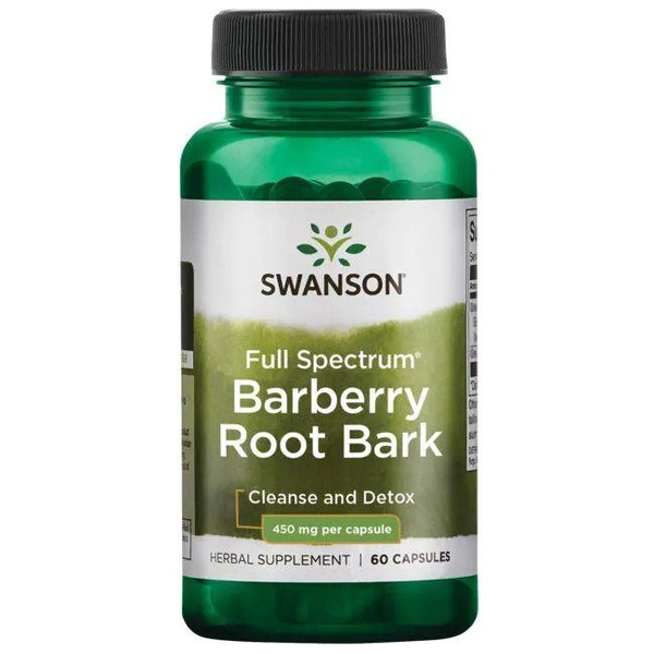 Swanson Barberry Root Bark 450mg for Cleansing Support 60 Capsules