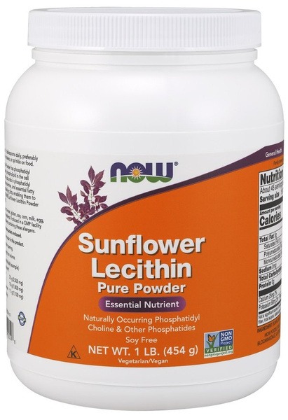 Now Foods Sunflower Seed Lecithin Pure Powder 454g