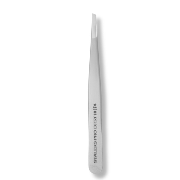 Staleks Pro Expert 10 Type 4 Eyebrow Tweezers Narrow Beveled Edges 1pc