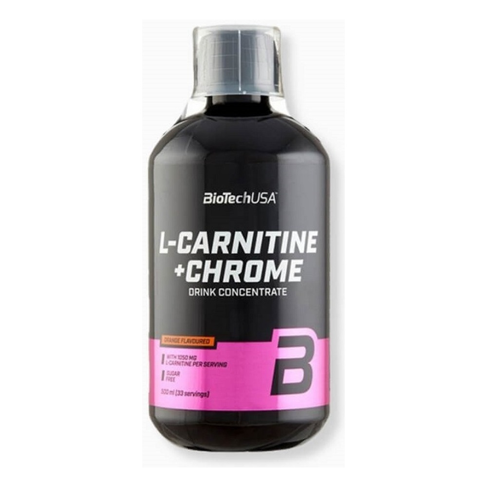 BioTechUSA L-Carnitine + Chrome L-Carnitine & Chromium Supplement, Orange 500ml