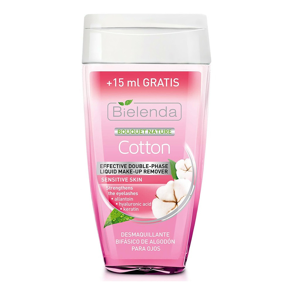 Bielenda Cotton Gentle Double Phase Liquid Make Up Remover for Sensitive Skin 140ml