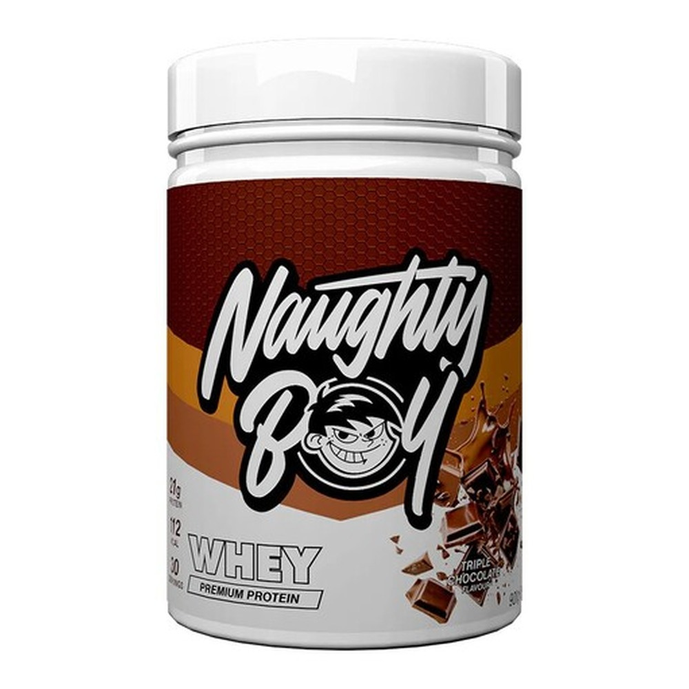 Naughty Boy Advanced Whey Protein Powder for Muscle Growth Triple Chocolate 900g