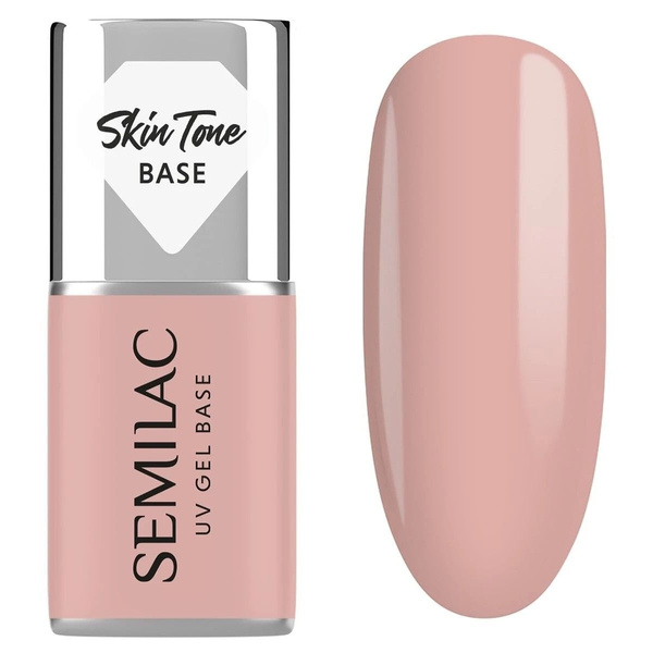 Semilac Cover Base Hybrid Gel Polish Skin Tone - Pale Beige 7ml