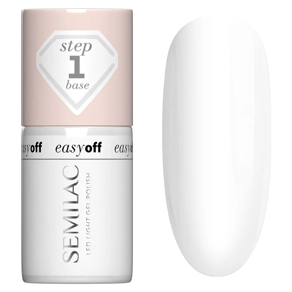 Semilac Easy Off Base Coat Light Gel Polish 7ml
