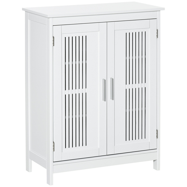 kleankin Modern Bathroom Floor Cabinet - White