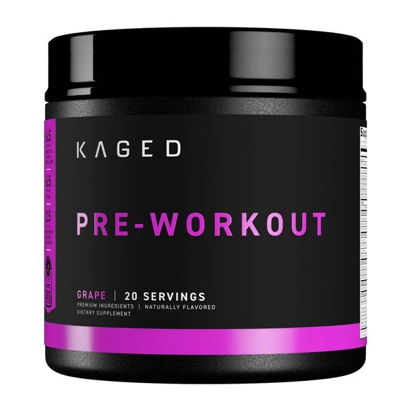 Kaged Muscle Pre-Kaged Pre-workout for Focus and Muscle Pump Grape Flavor 574g