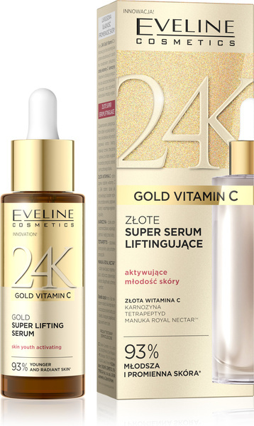 Eveline 24K Gold Vitamin C Golden Super Lifting Serum 30ml