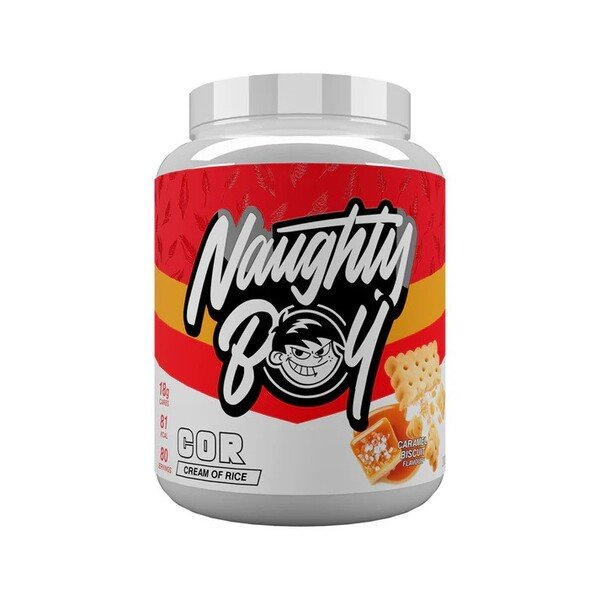Naughty Boy Cream of Rice Caramel Biscuit Carbohydrate Powder For Energy and Muscle Growth 2000g