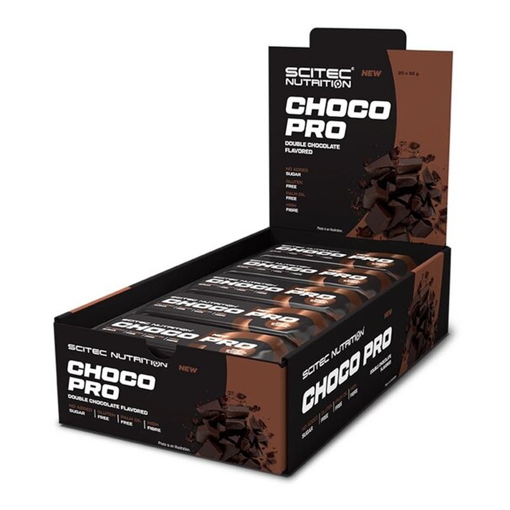 Choco Pro Bar, Double Chocolate - 20 x 50g