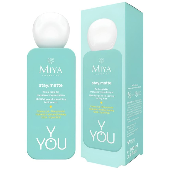 Miya Stay.Matte Mattifying and Smoothing Facial Toning Mist 100ml