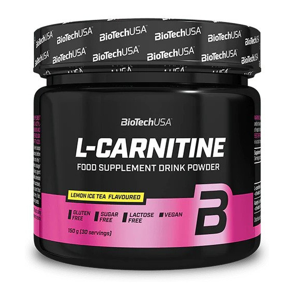 BioTechUSA L-Carnitine Drink Powder, Lemon Ice Tea 150g
