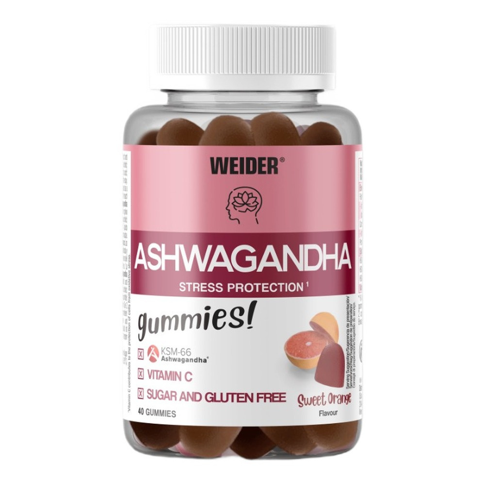 Weider Ashwagandha Gummies, Sweet Orange - 40 gummies