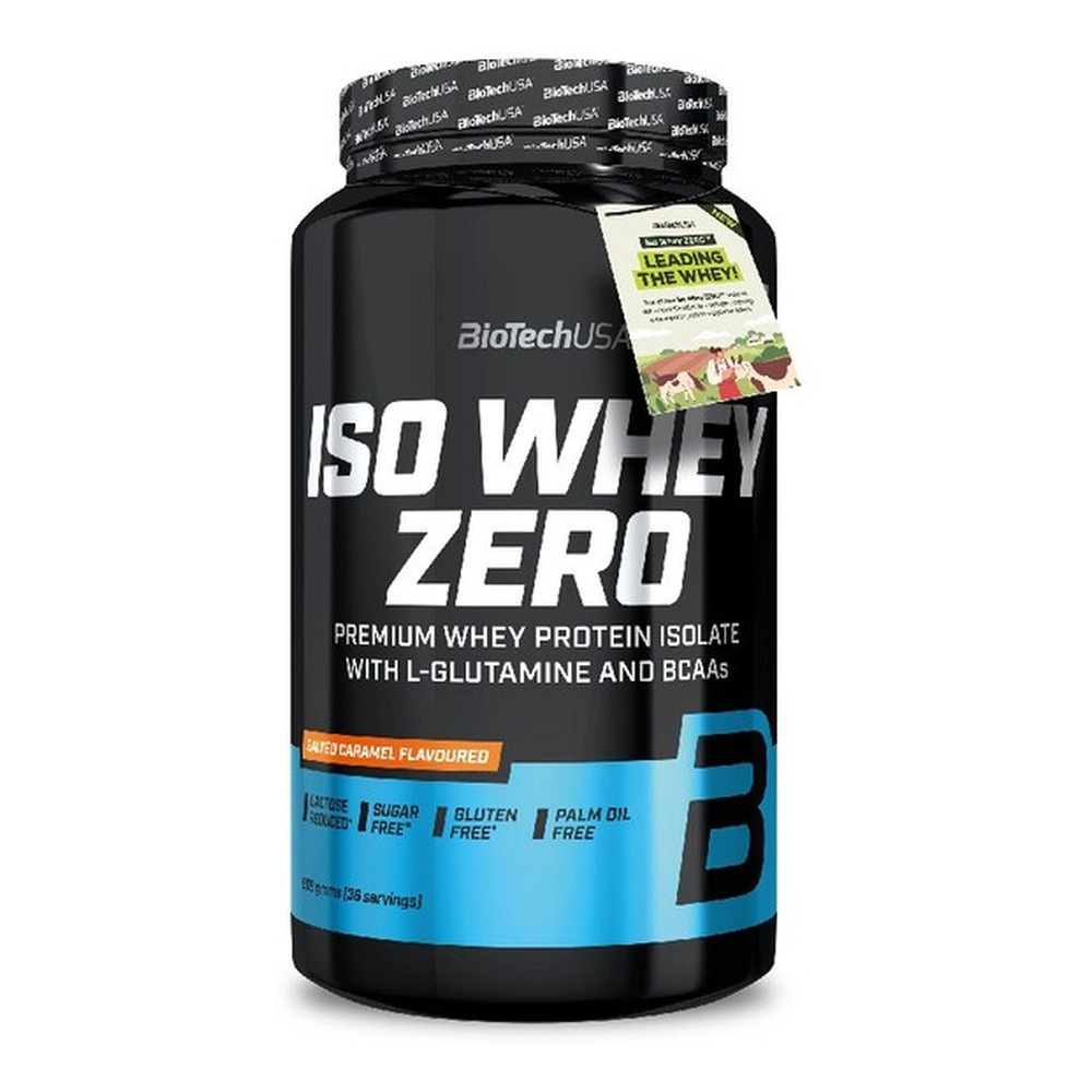 BioTechUSA Iso Whey Zero Salted Caramel Whey Protein Isolate for Muscle Support 908g
