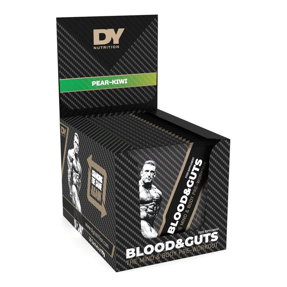 Dorian Yates Blood and Guts Pre-Workout For Focus Energy and Strength 20 Sachets