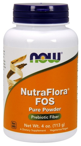 Now Foods NutraFlora FOS Pure Powder Natural Fiber 113g