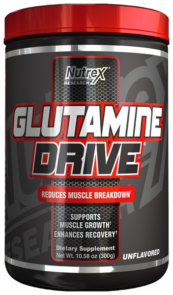 Nutrex Glutamine Drive L-Glutamine Powder Unflavored for Muscle Recovery 300g