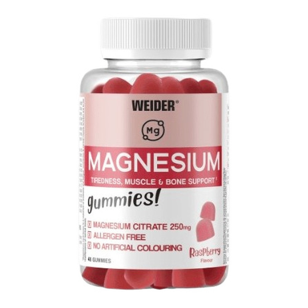 Weider Magnesium Gummies, Raspberry - 48 gummies