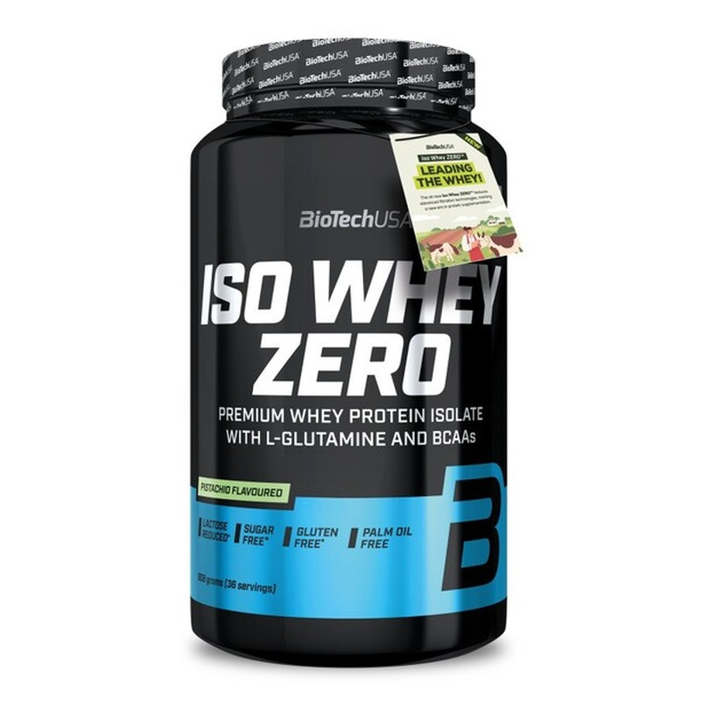 BioTechUSA Iso Whey Zero Pistachio Whey Protein Isolate for Muscle Growth and Recovery 908g